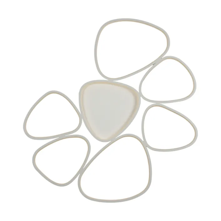 JUST LIGHT LED Deckenlampe PEBBLES 92 x 70 cm weiß