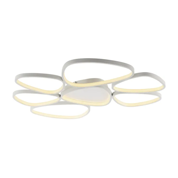 JUST LIGHT LED Deckenlampe PEBBLES 92 x 70 cm weiß