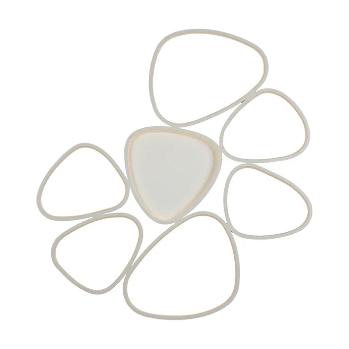 JUST LIGHT LED Deckenlampe PEBBLES 92 x 70 cm weiß