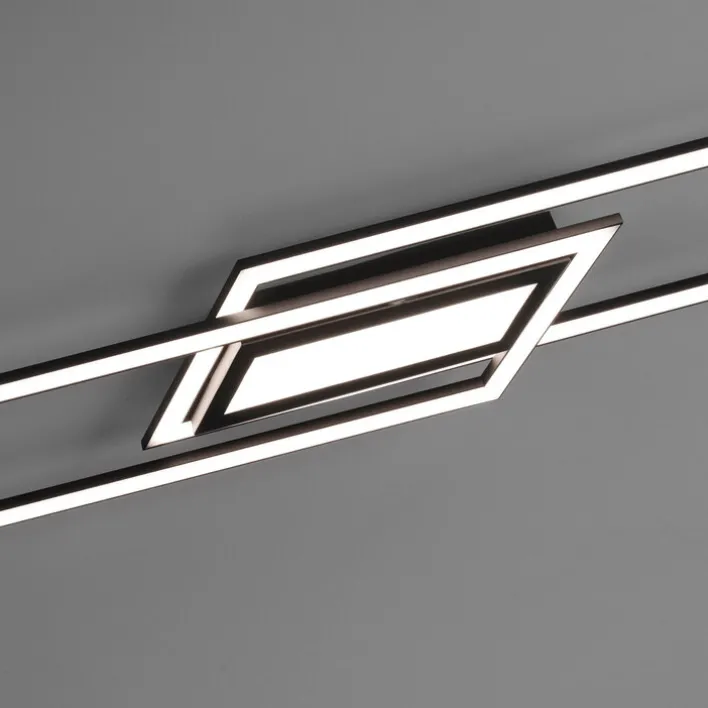 JUST LIGHT LED Deckenlampe ASMIN 17,9 x 100 cm schwarz