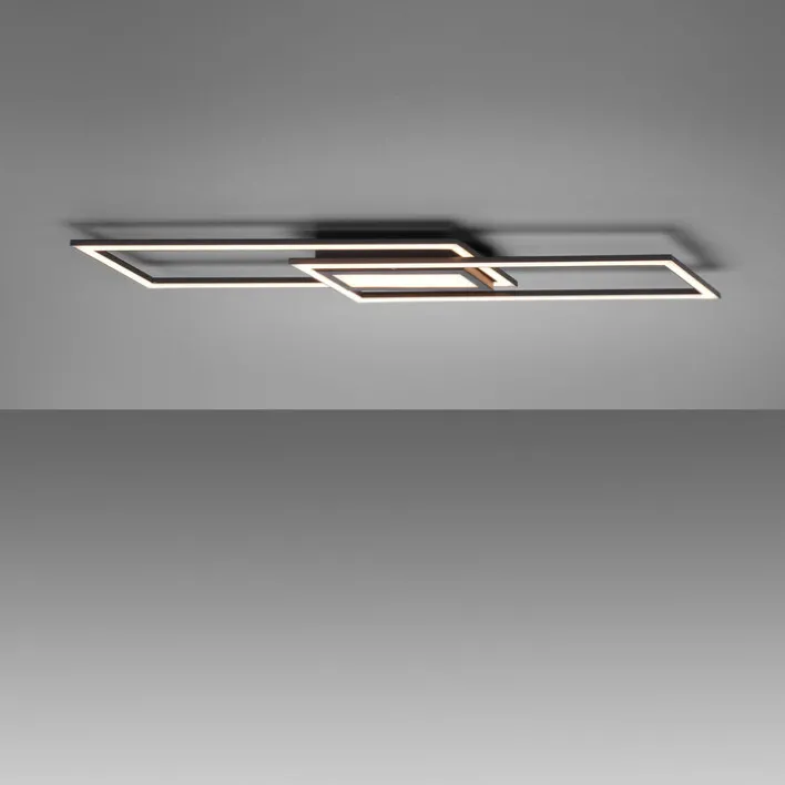 JUST LIGHT LED Deckenlampe ASMIN 17,9 x 100 cm schwarz