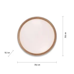 JUST LIGHT LED Deckenlampe EMILIA 40 cm grau /Holzdekor