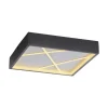 JUST LIGHT LED Deckenlampe MIKADO 30x30 cm schwarz