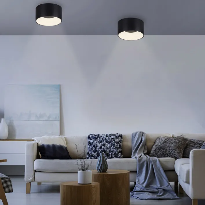 JUST LIGHT LED Deckenlampe TANIKA 16 cm schwarz