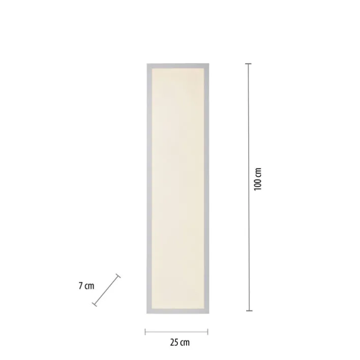 JUST LIGHT LED Deckenlampe FLAT 25 x 100 cm weiß