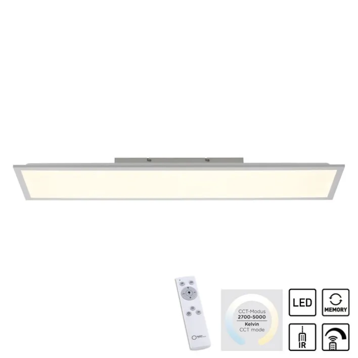 JUST LIGHT LED Deckenlampe FLAT 25 x 100 cm weiß