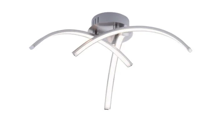 JUST LIGHT LED Deckenlampe VALERIE 40 cm stahlfarbig