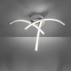 JUST LIGHT LED Deckenlampe VALERIE 40 cm stahlfarbig