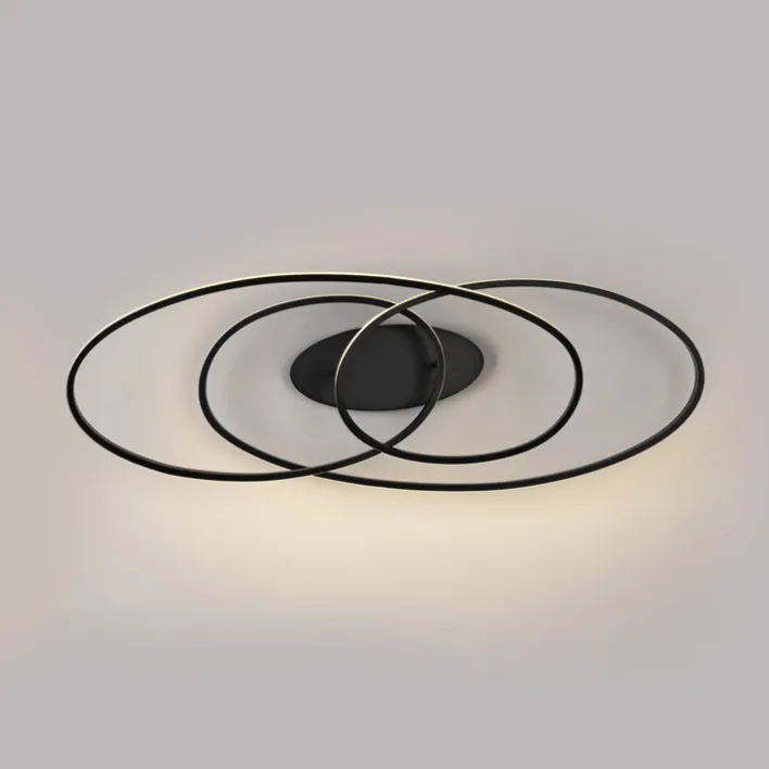 JUST LIGHT LED Deckenlampe LUMACA 81 x 30,5 cm schwarz