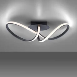 JUST LIGHT LED Deckenlampe MARIA 24,5 x 61 cm schwarz