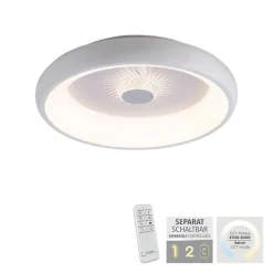 JUST LIGHT LED Deckenlampe VERTIGO 46 cm weiß