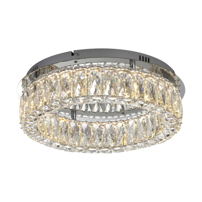 JUST LIGHT LED Deckenlampe KULUNKA 44 cm chromfarbig /Kristall