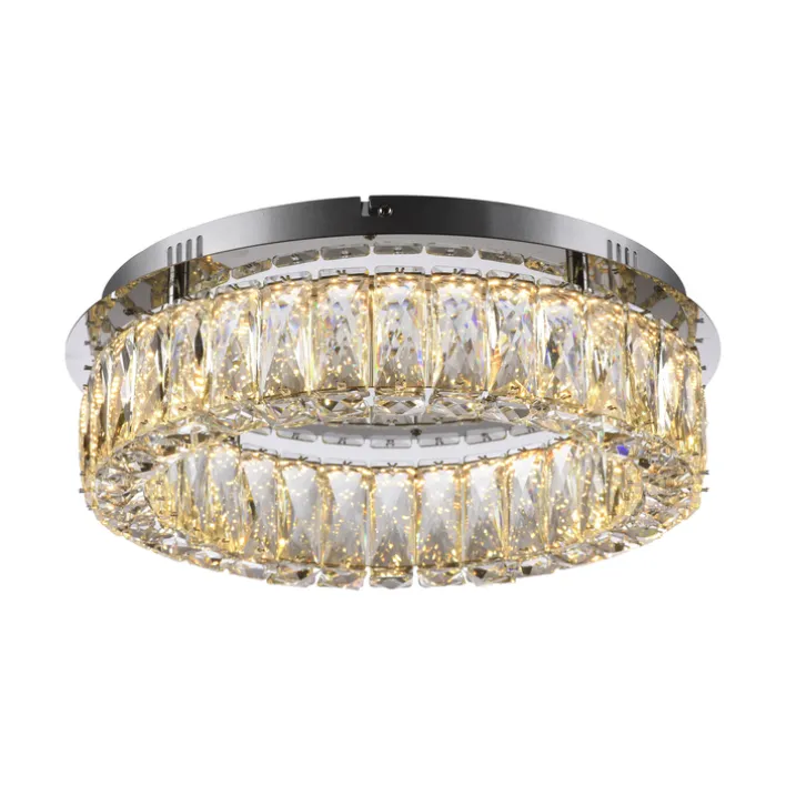 JUST LIGHT LED Deckenlampe KULUNKA 44 cm chromfarbig /Kristall
