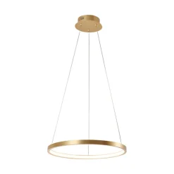 JUST LIGHT LED Pendelleuchte CIRCLE 39 cm goldfarbig