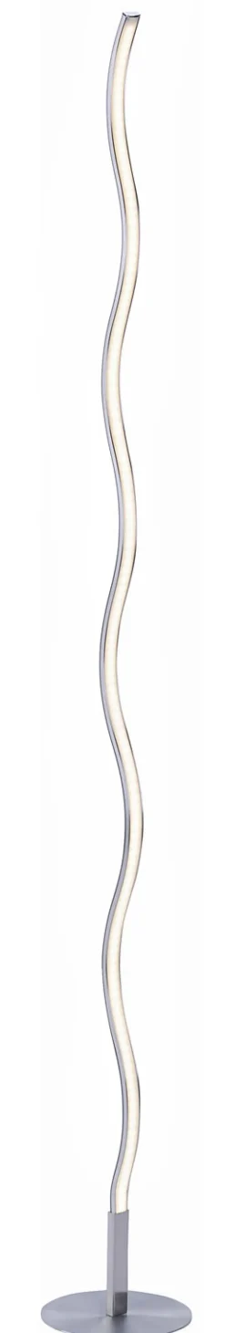 JUST LIGHT LED Stehlampe WAVE 120 cm stahlfarbig