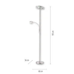 JUST LIGHT LED Stehlampe mit Leselampe LOLAsmart-ROCCO