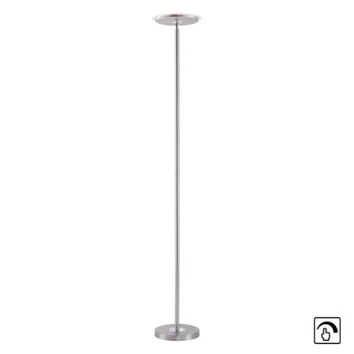 JUST LIGHT LED Stehlampe HANS 181 cm stahlfarbig