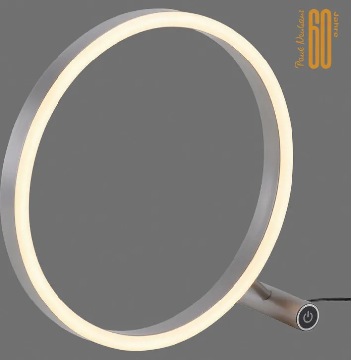 JUST LIGHT LED Tischlampe RITUS 28 cm alufarbig