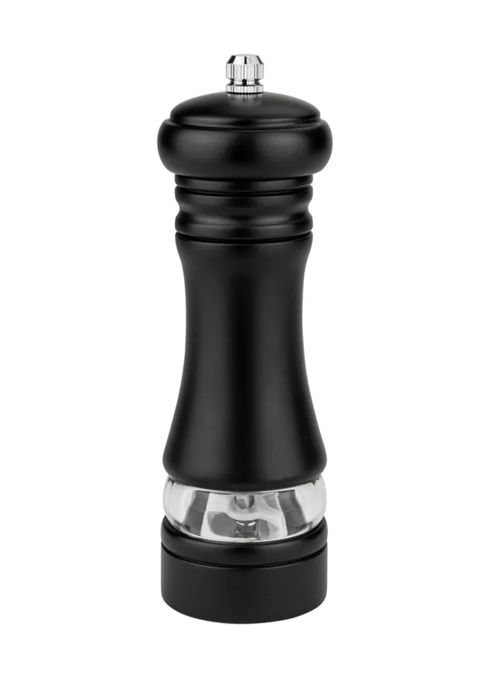 JUSTINUS Gewürzmühle LIFE STYLE mit Fenster 16 cm Holz schwarz