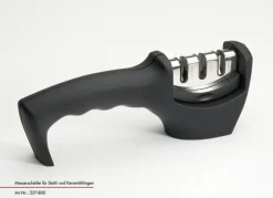 JUSTINUS Messerschärfer KÜCHENCHEF 4,7 x 7 x 21 cm Kunststoff schwarz