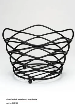 JUSTINUS Obstkorb 26 cm schwarz