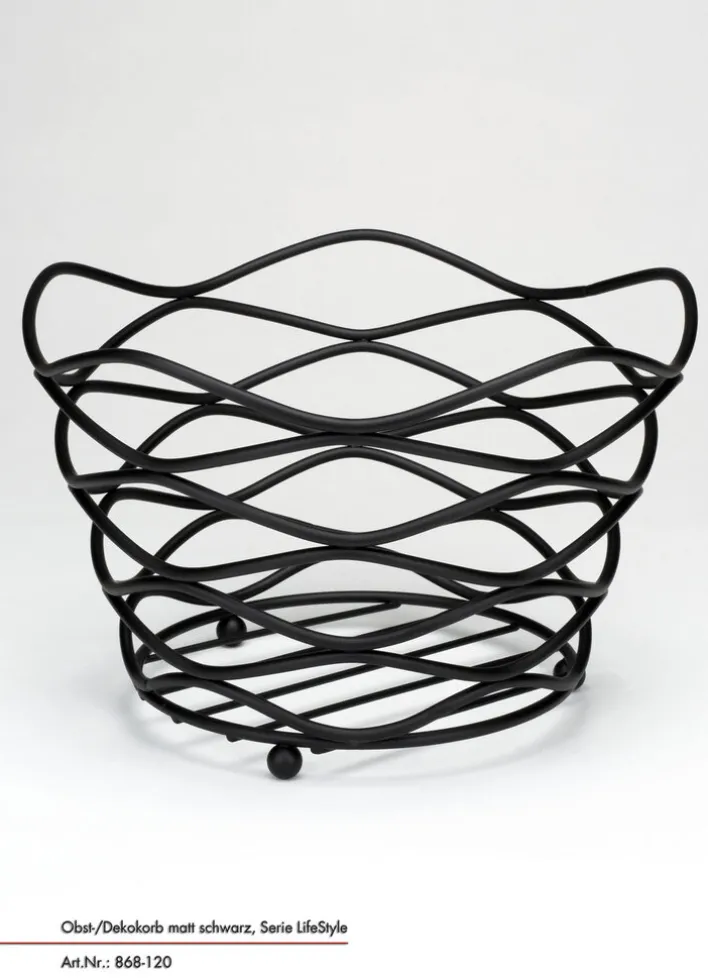 JUSTINUS Obstkorb 26 cm schwarz