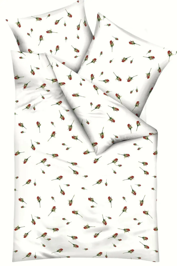 kaeppel Satin-Bettwäsche ROSENKNOSPEN 135 x 200 cm mehrfarbig