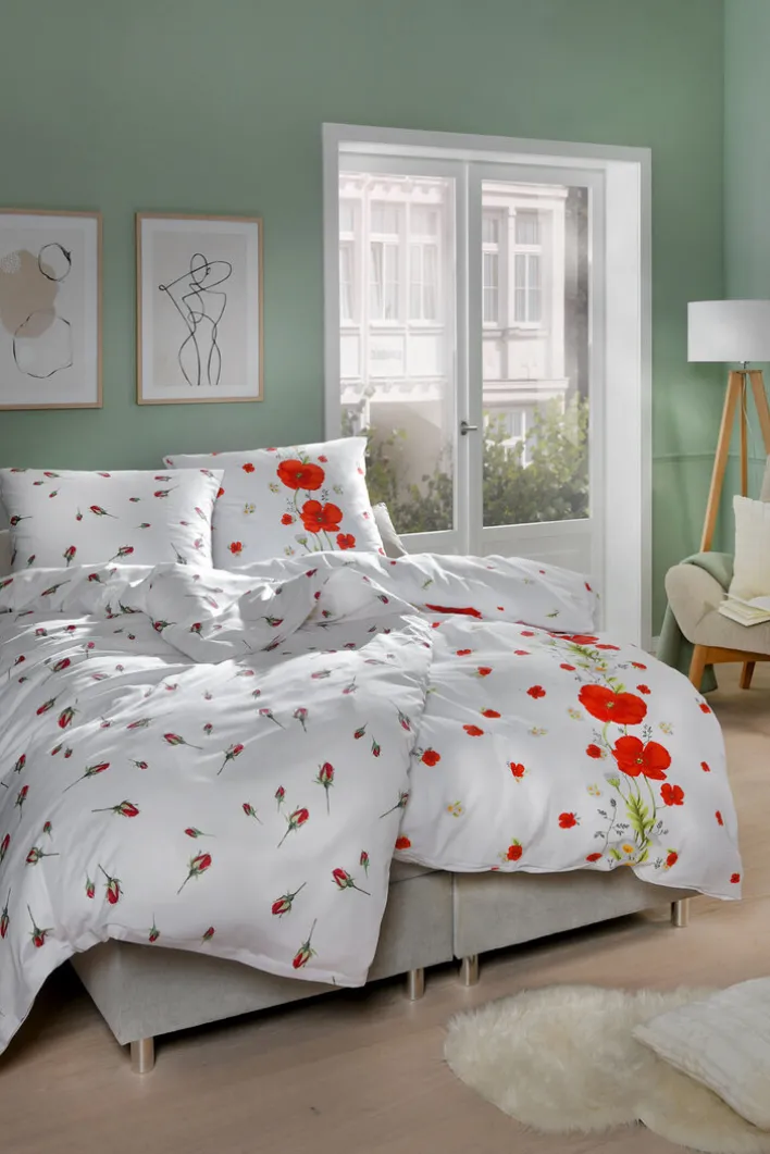 kaeppel Satin-Bettwäsche ROSENKNOSPEN 135 x 200 cm mehrfarbig