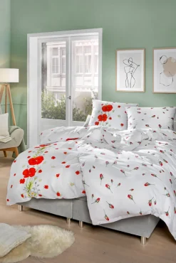 kaeppel Satin-Bettwäsche ROSENKNOSPEN 135 x 200 cm mehrfarbig