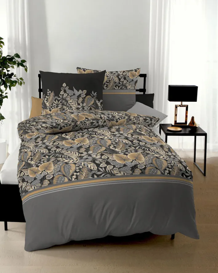 kaeppel Satin-Bettwäsche TIKA 155 x 220 cm schwarz