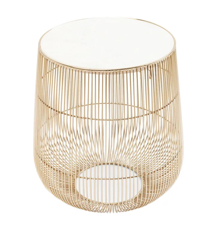 KARE DESIGN Beistelltisch rund BEAM 35 x 32 cm Stahl gold