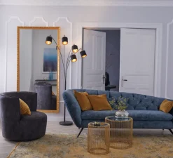 KARE DESIGN Beistelltisch rund BEAM 35 x 32 cm Stahl gold