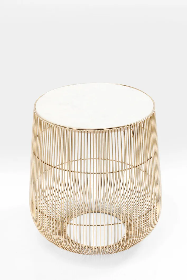 KARE DESIGN Beistelltisch rund BEAM 35 x 32 cm Stahl gold