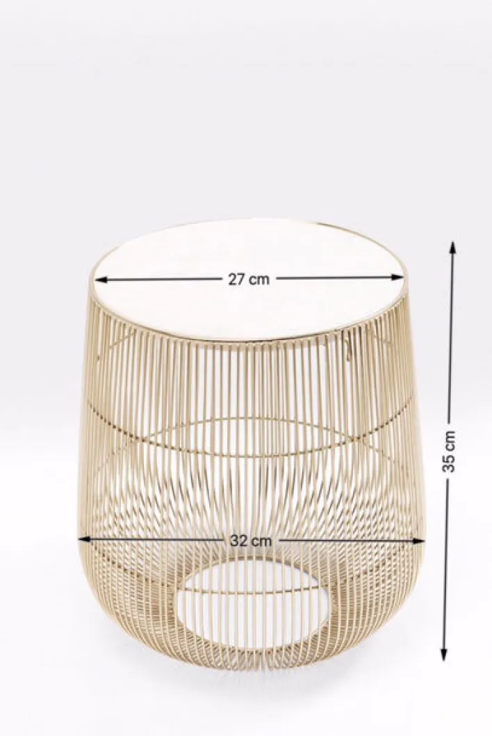 KARE DESIGN Beistelltisch rund BEAM 35 x 32 cm Stahl gold