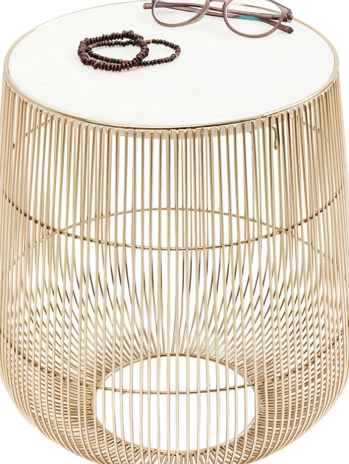 KARE DESIGN Beistelltisch rund BEAM 35 x 32 cm Stahl gold