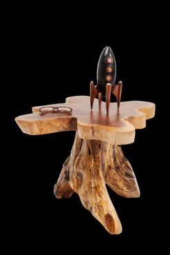 KARE DESIGN Beistelltisch TREE 40 x 40 cm Teak Massivholz