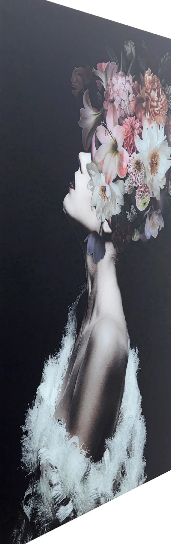 KARE DESIGN Bild FLOWERY BEAUTY schwarz