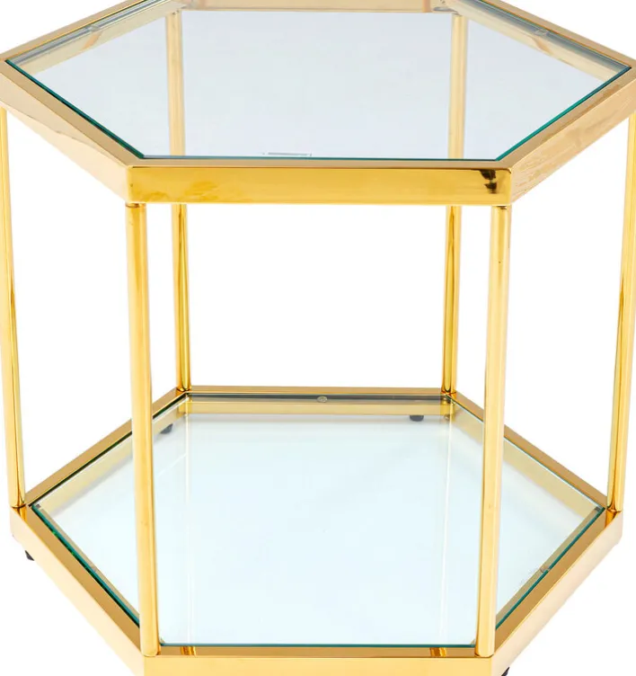 KARE DESIGN Couchtisch COMB 45 cm goldfarbig