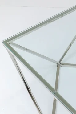 KARE DESIGN Couchtisch CRISTALLO 45 x 80 cm Edelstahl/Glas weiß