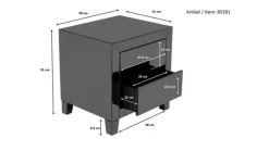 KARE DESIGN Nachtkonsole LUXURY 49 x 50 cm verspiegelt