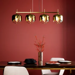 KARE DESIGN Retrofit Hängelampe GLOBLET QUATTRO goldfarbig