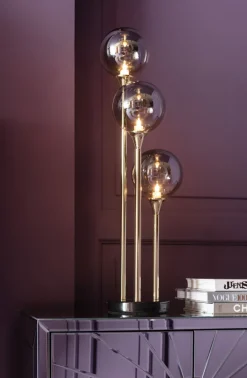 KARE DESIGN Retrofit Stehlampe AL CAPONE TRE 82 cm goldfarbig