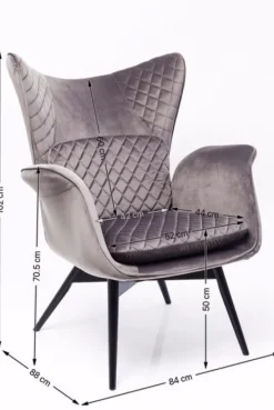 KARE DESIGN Sessel IK silbergrau