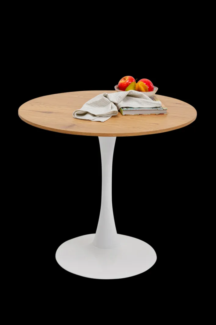 KARE DESIGN Tisch SCHICKERIA 80 x 80 cm braun/weiß