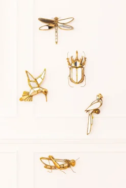 KARE DESIGN Wandschmuck DRAGONFLY 37 x 27 cm goldfarbig