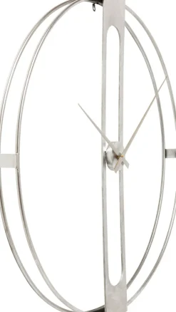 KARE DESIGN Wanduhr CLIP 60 cm silberfarbig