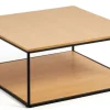 Kave Home Couchtisch YOANA 80 x 80 cm Eiche braun