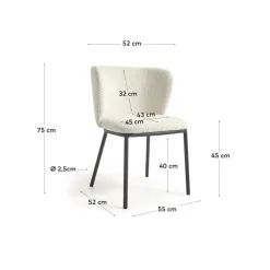 Kave Home Polsterstuhl CISELIA 2er Set weiß