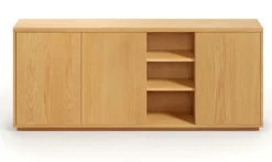 Kave Home Sideboard ABILEN 180 x 75 cm Eiche braun