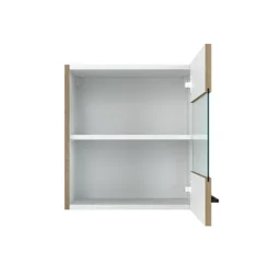 Küche Glas-Hängeschrank Fiona 50 cm Eiche